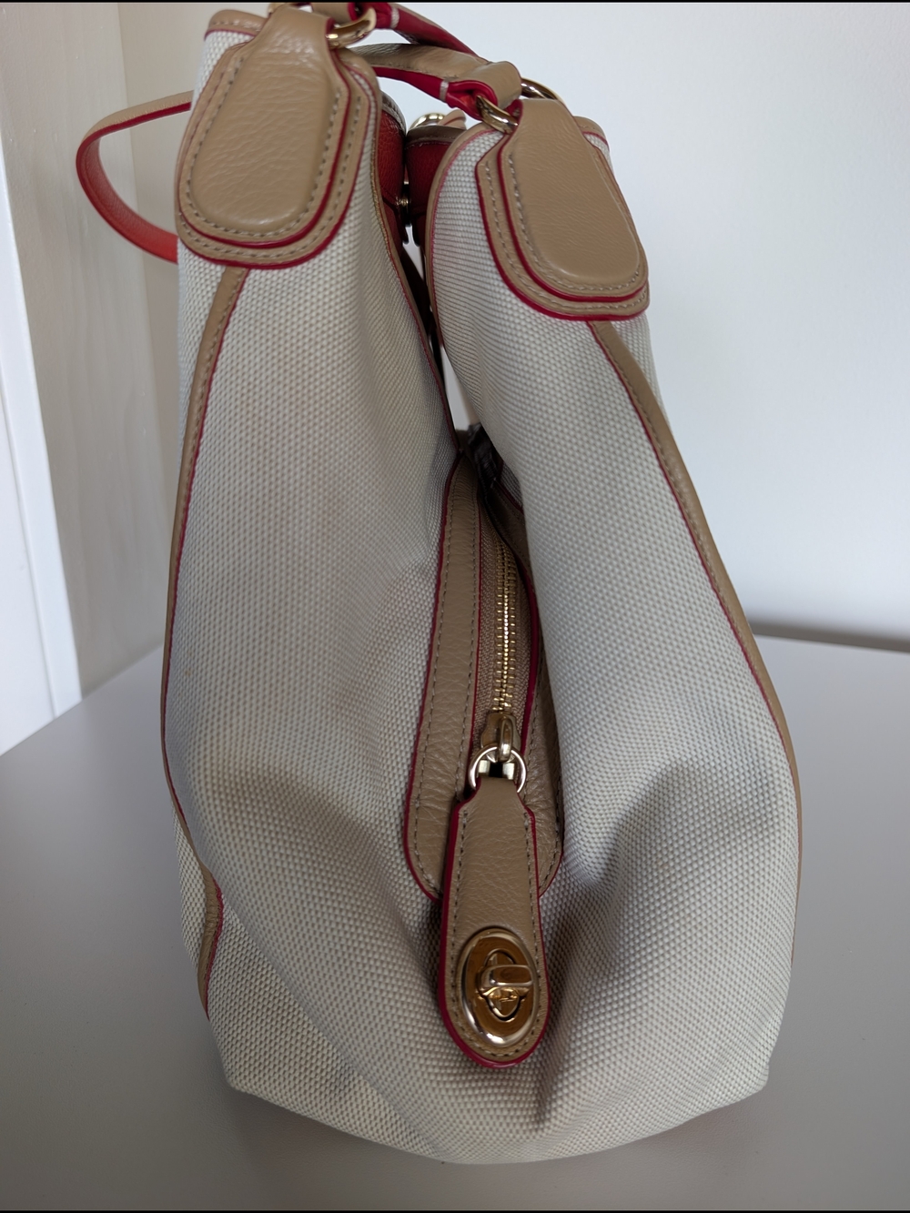 Coach Edie 31 Canvas Leather Shoulder Bag - Picture 4 of 13